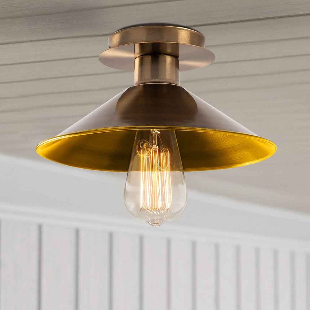Berceste Cone Metal Ceiling Light in Vintage
