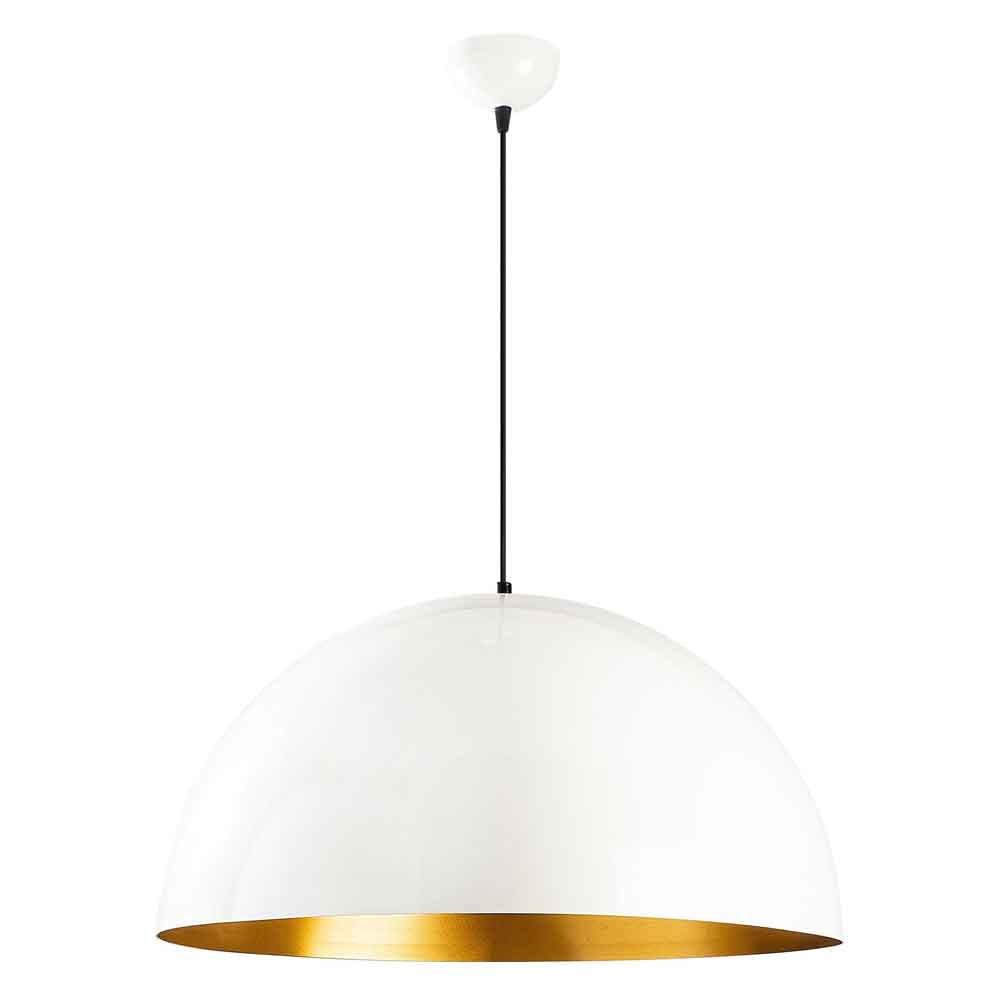 Berceste Large Bowl Metal Ceiling Pendant Light in White