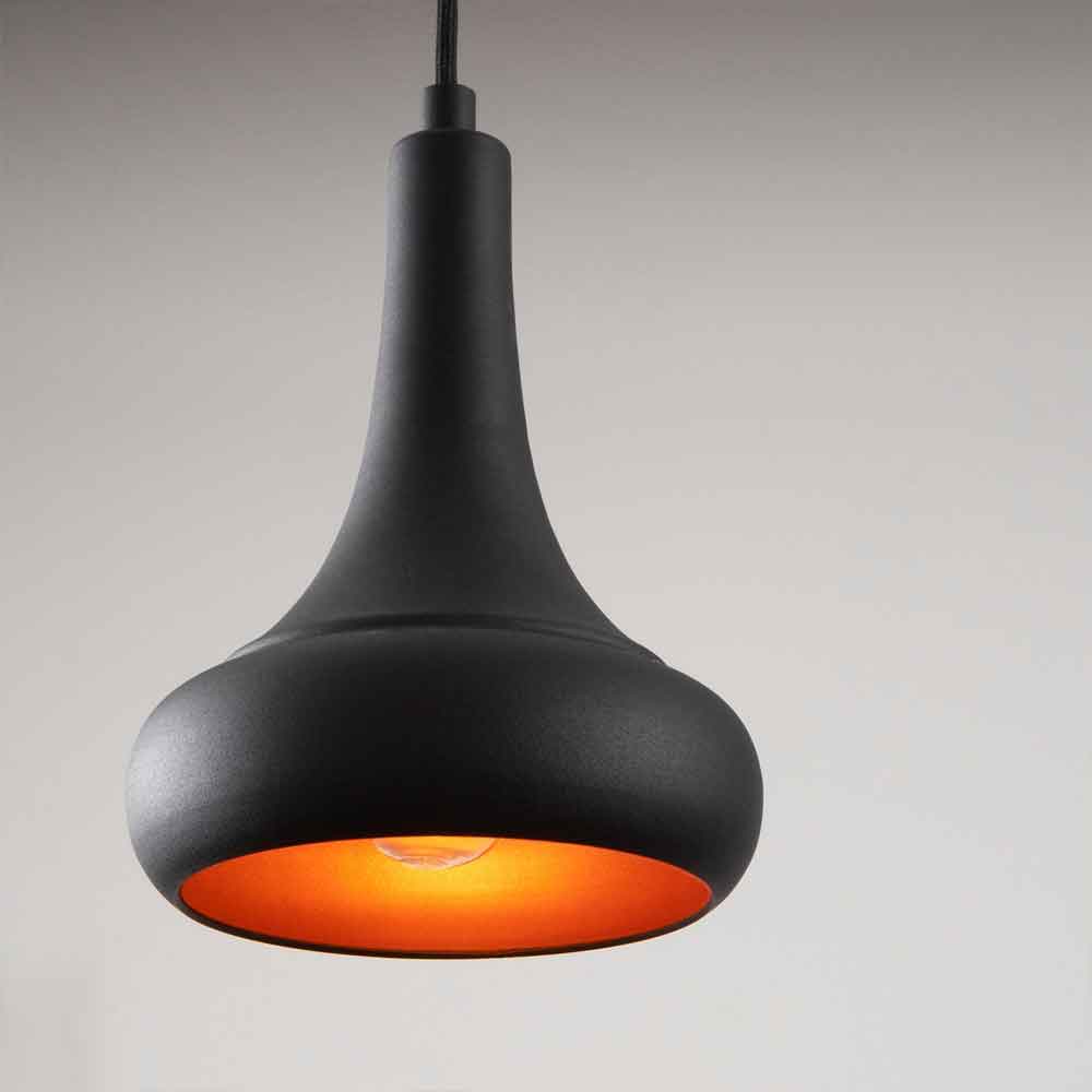 Berceste Large Metal Ceiling Pendant Light in Black