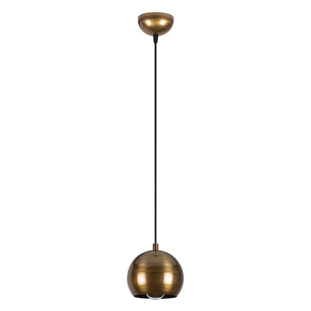 Berceste Large Metal Globe Ceiling Pendant Light in Gold