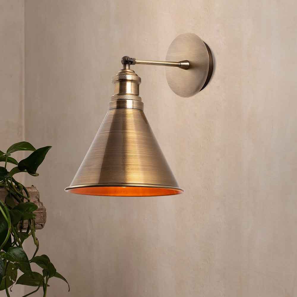 Berceste Metal Barn Shade Wall Lamp in Vintage