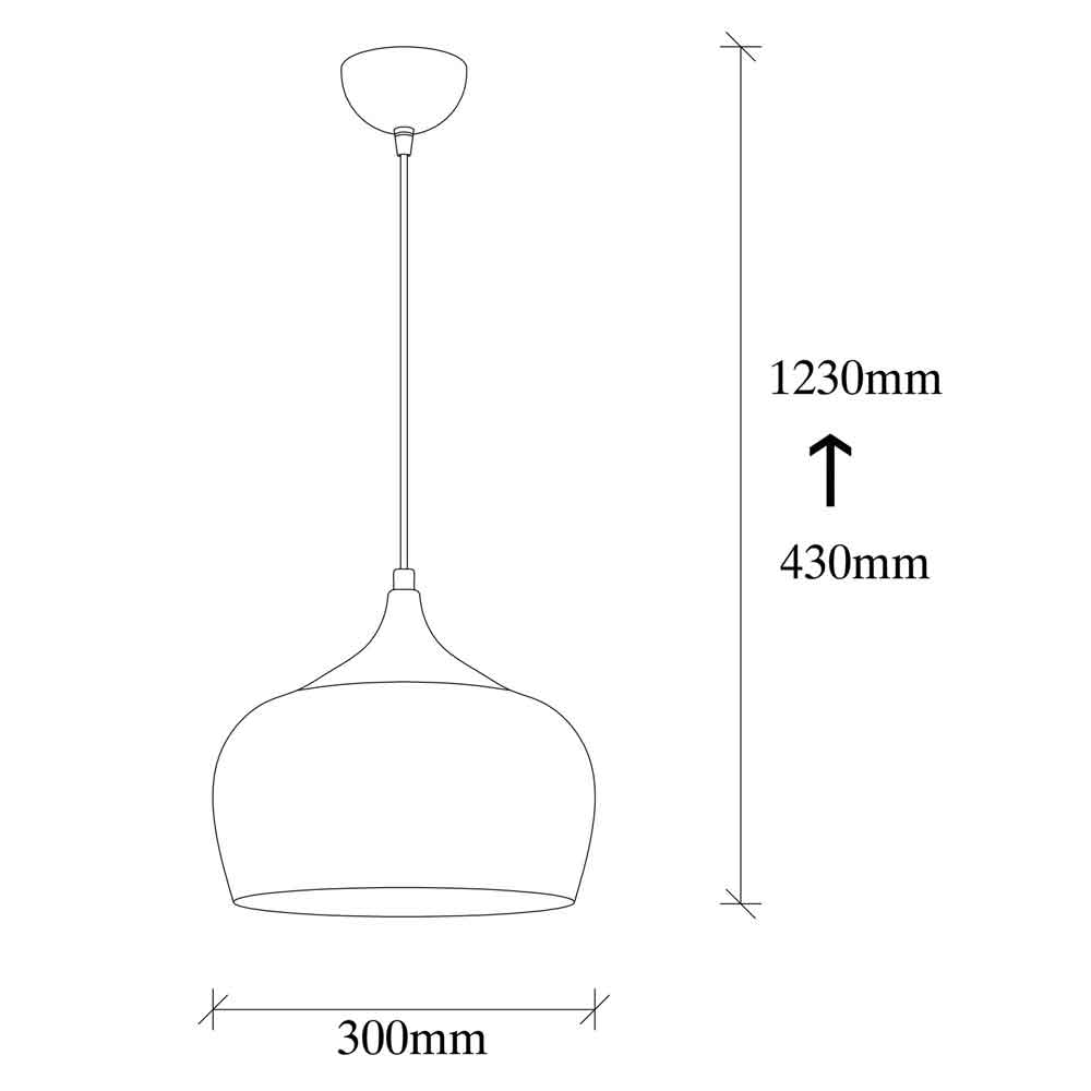 Berceste Metal Bell Ceiling Pendant Light in Black and Gold