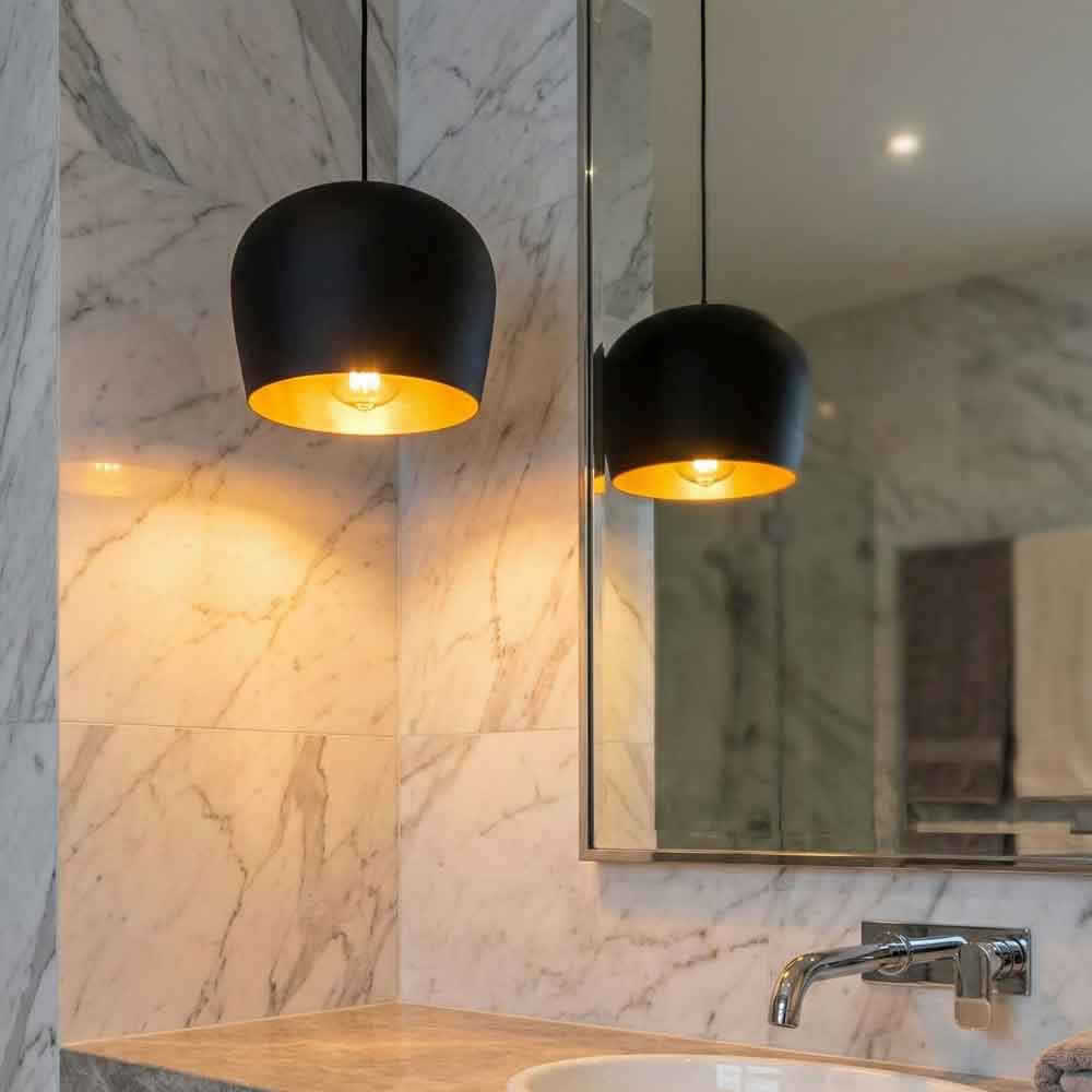 Berceste Metal Bell Ceiling Pendant Light in Black