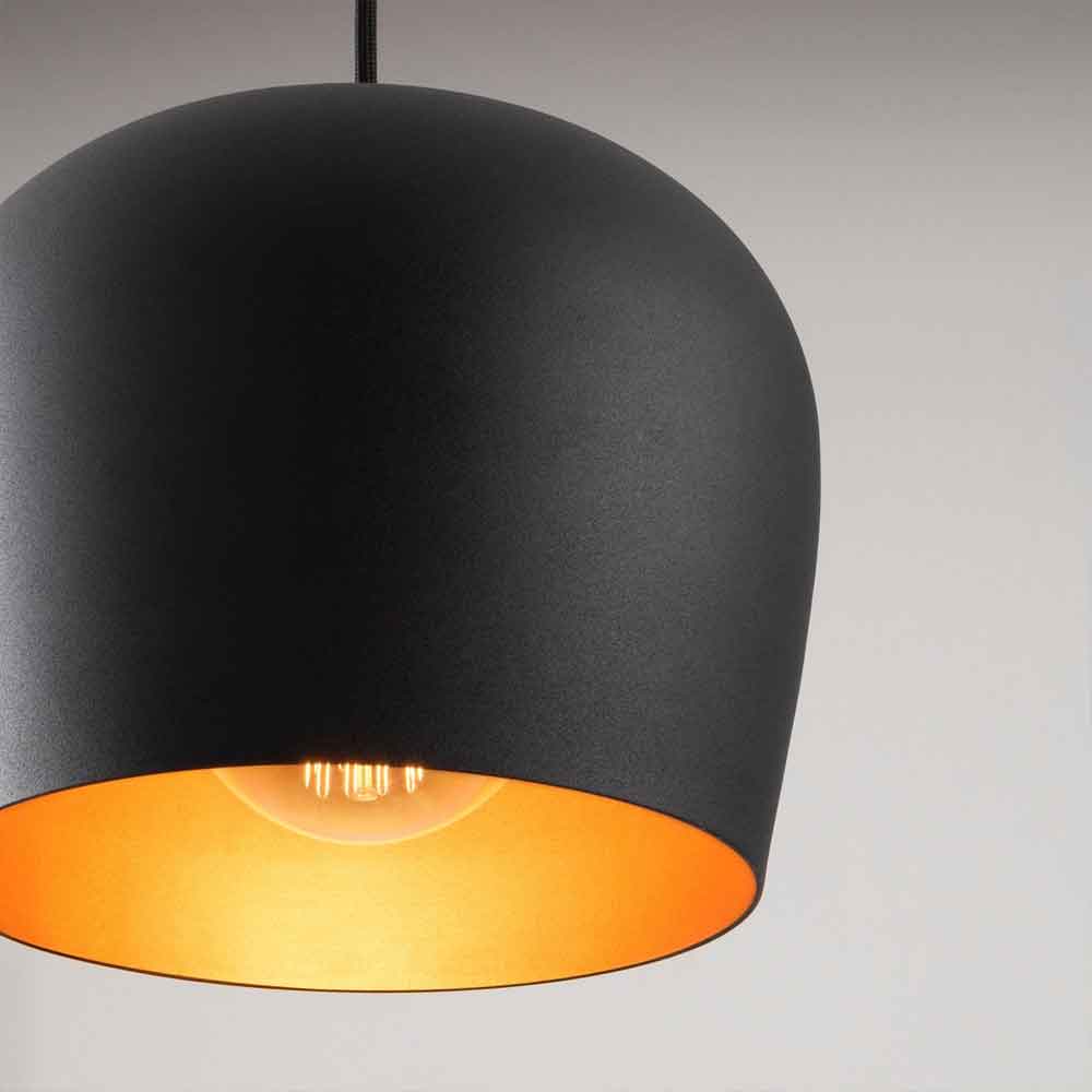 Berceste Metal Bell Ceiling Pendant Light in Black