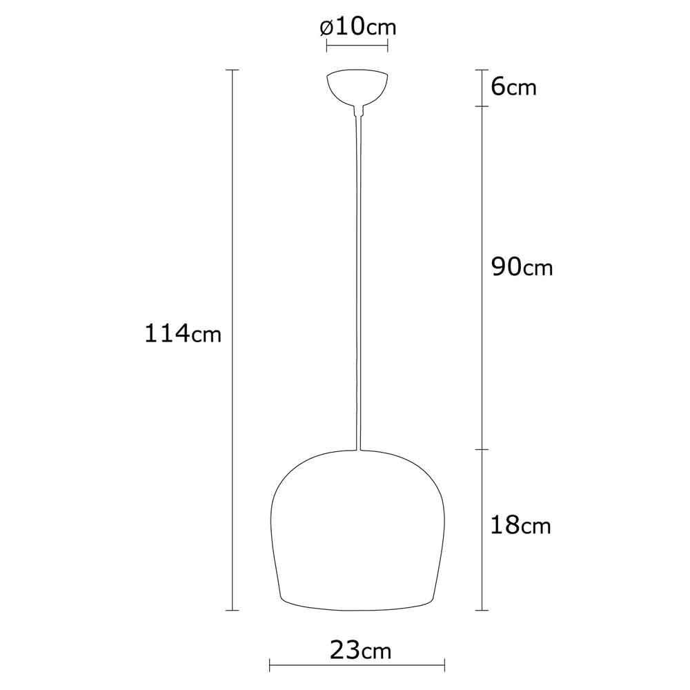Berceste Metal Bell Ceiling Pendant Light in Black
