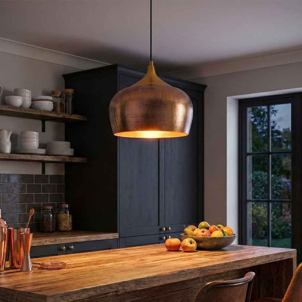 Berceste Metal Bell Ceiling Pendant Light in Gold