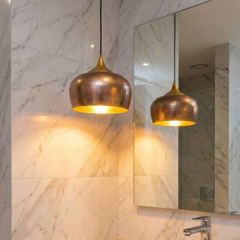 Berceste Metal Bell Ceiling Pendant Light in Gold