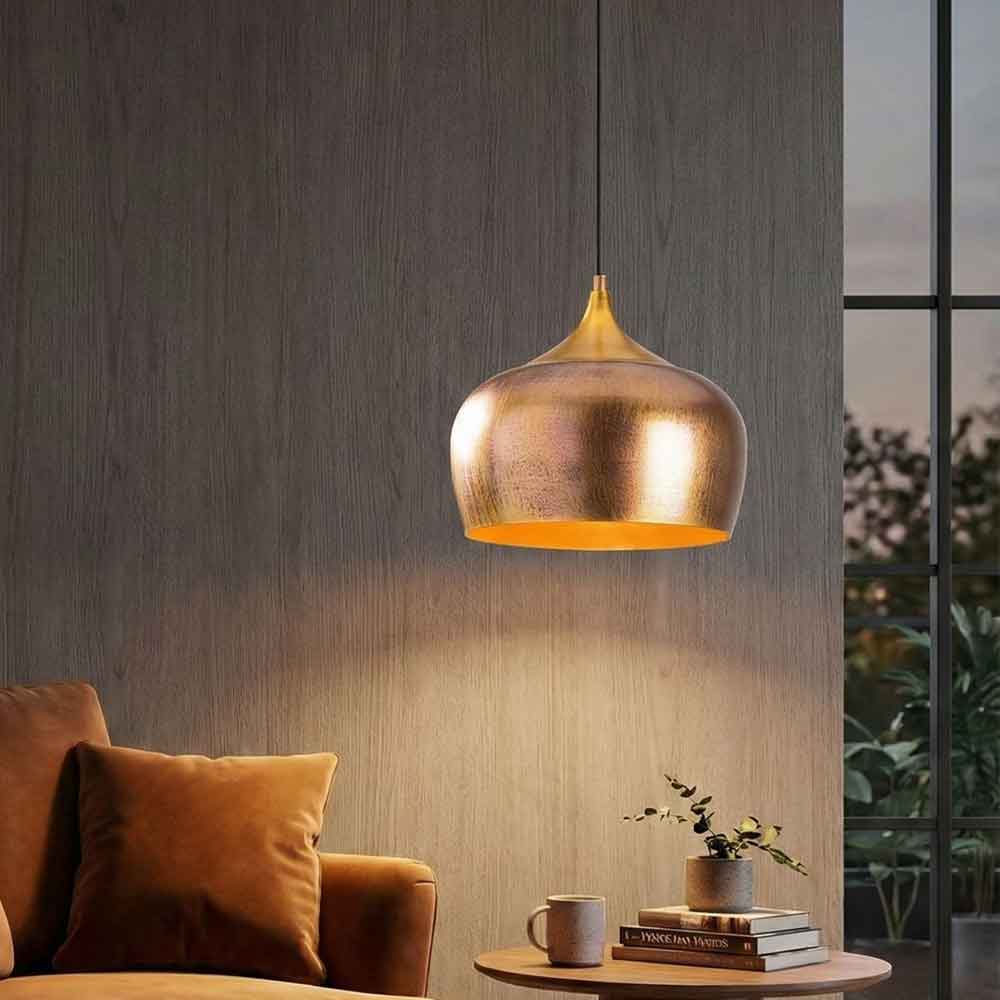 Berceste Metal Bell Ceiling Pendant Light in Gold