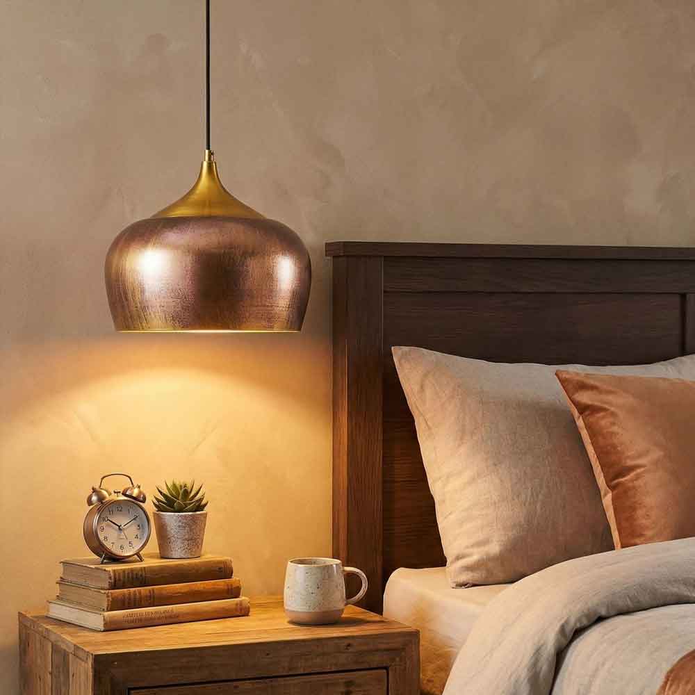 Berceste Metal Bell Ceiling Pendant Light in Gold