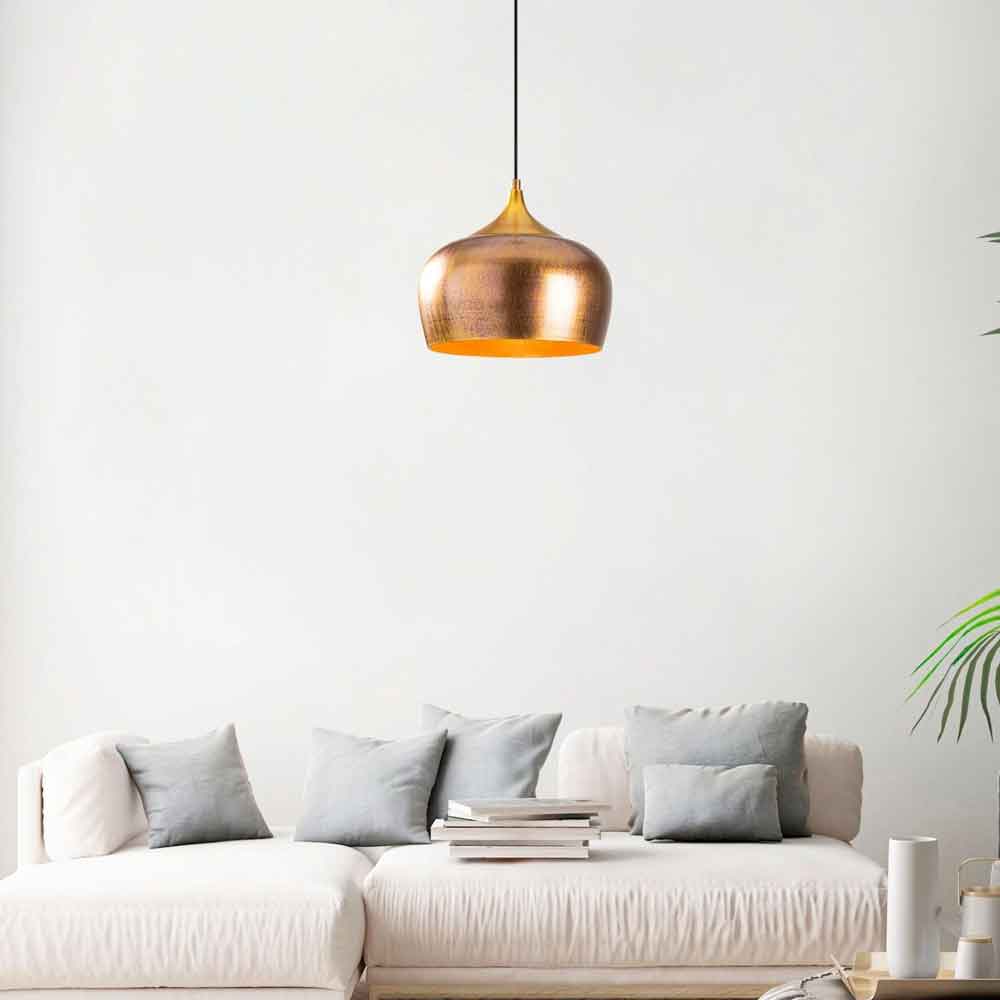 Berceste Metal Bell Ceiling Pendant Light in Gold