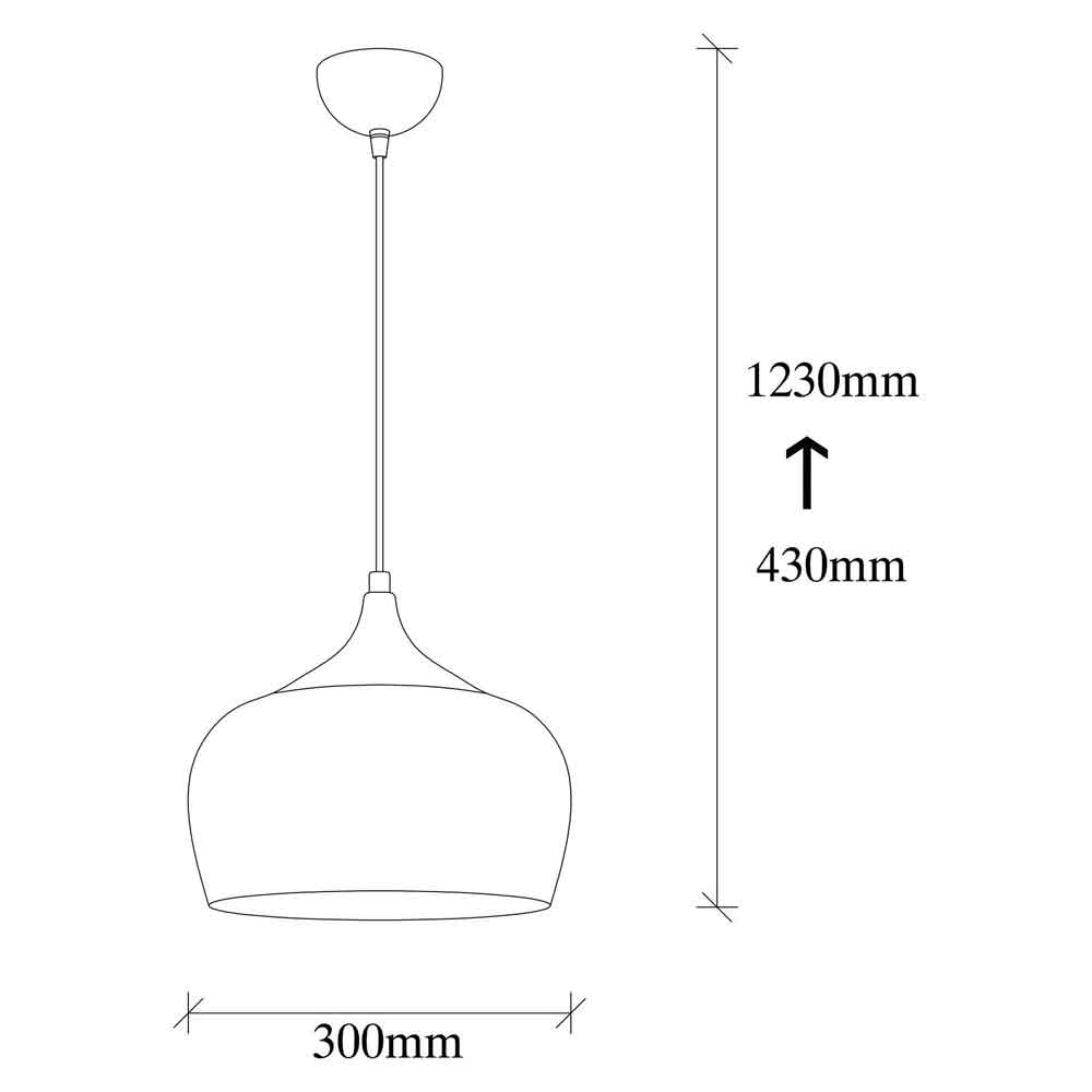 Berceste Metal Bell Ceiling Pendant Light in Gold