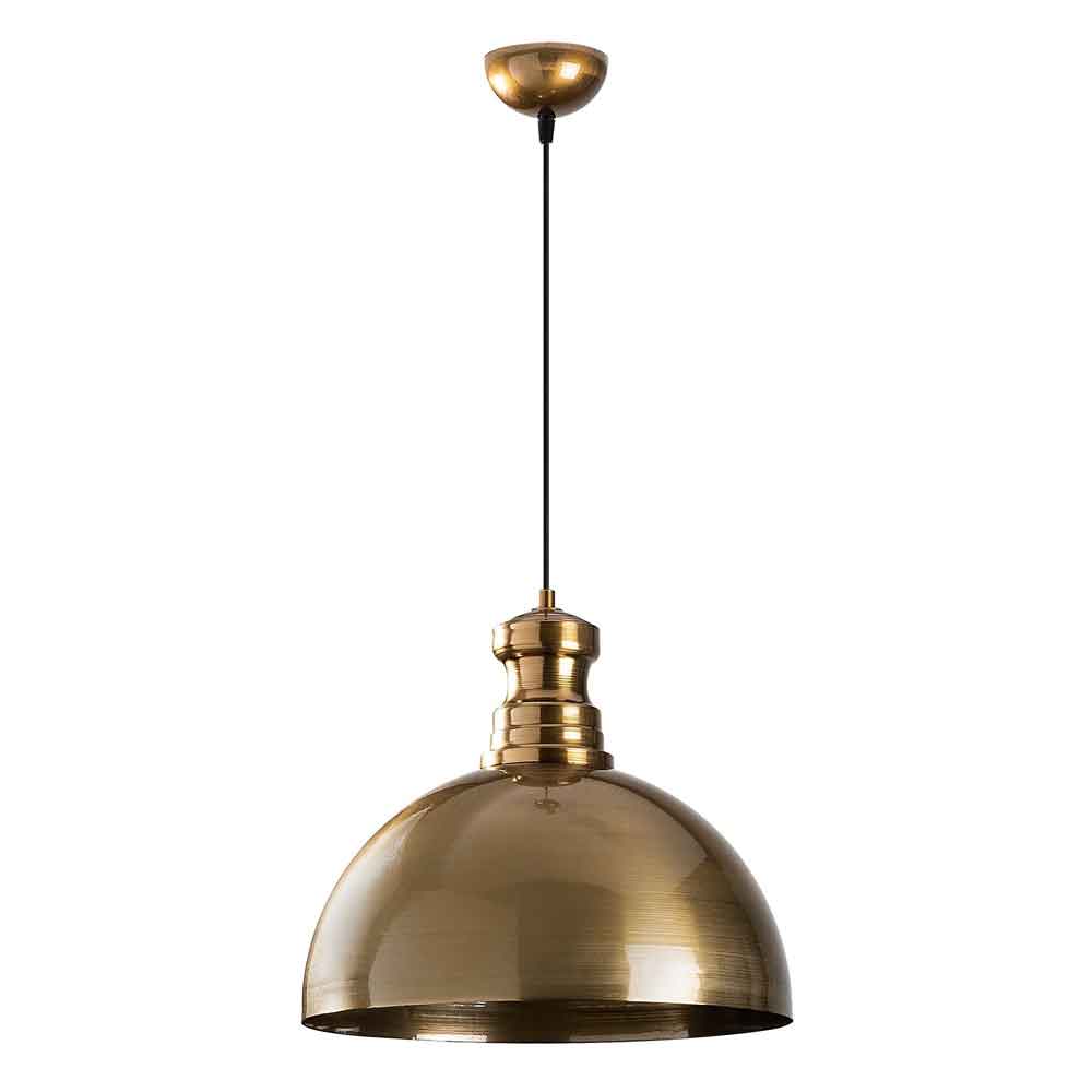 Berceste Metal Bowl Shape Ceiling Pendant Light in Gold