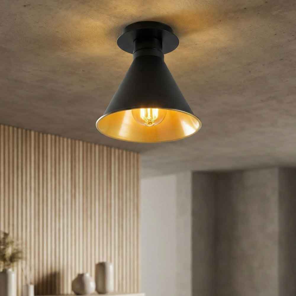 Berceste Metal Ceiling Light in Black