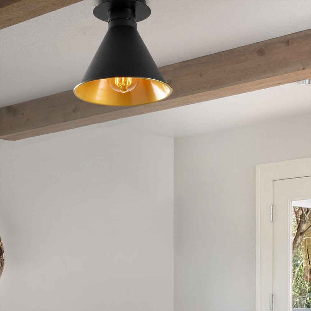 Berceste Metal Ceiling Light in Black