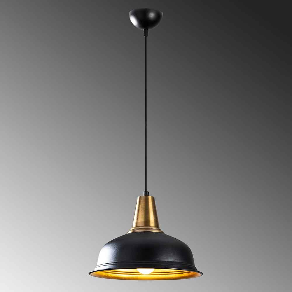 Berceste Metal Ceiling Pendant Light in Black and Gold