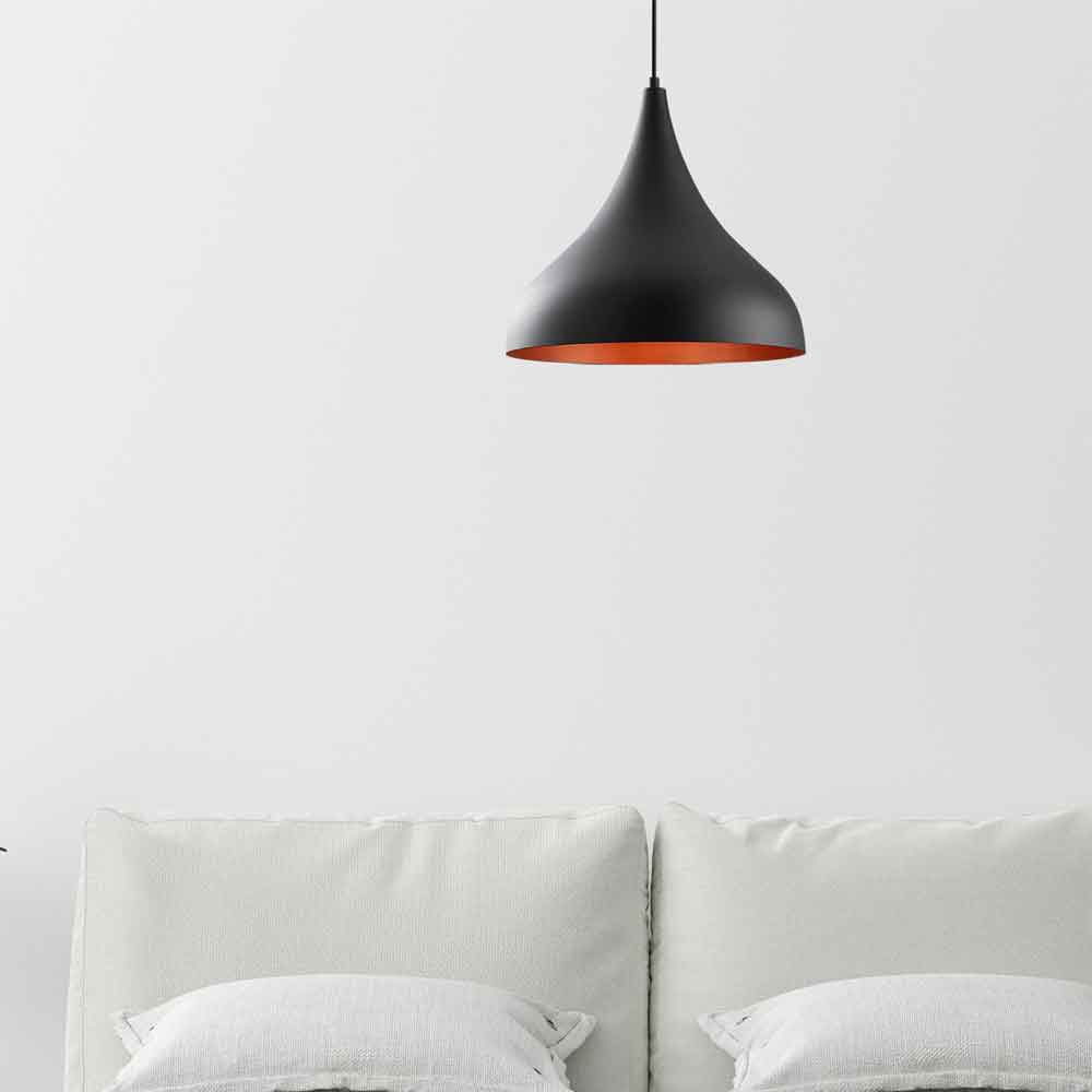 Berceste Metal Ceiling Pendant Light in Matt Black