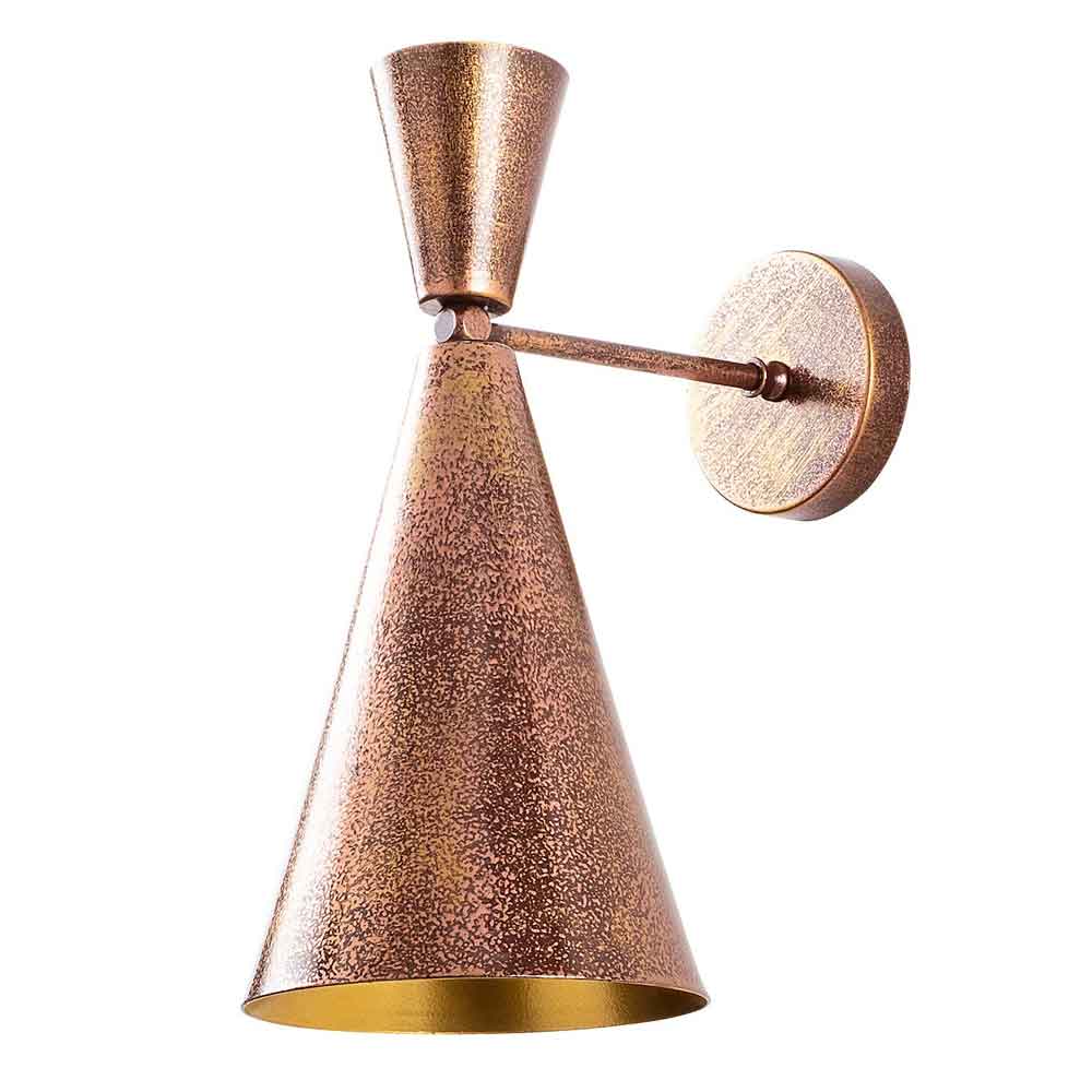 Berceste Metal Cone Wall Lamp in Gold