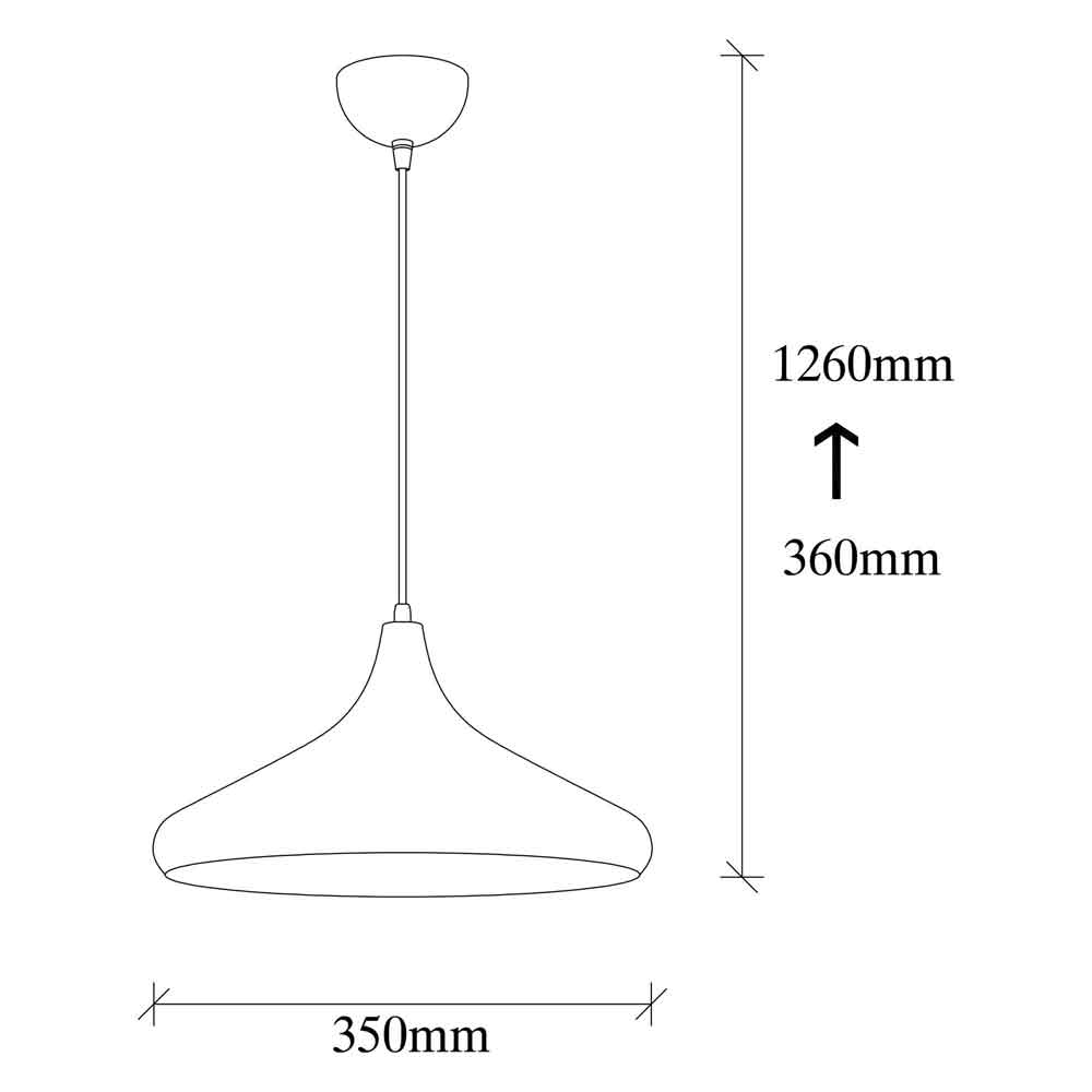 Berceste Metal Dome Ceiling Pendant Light in Gold