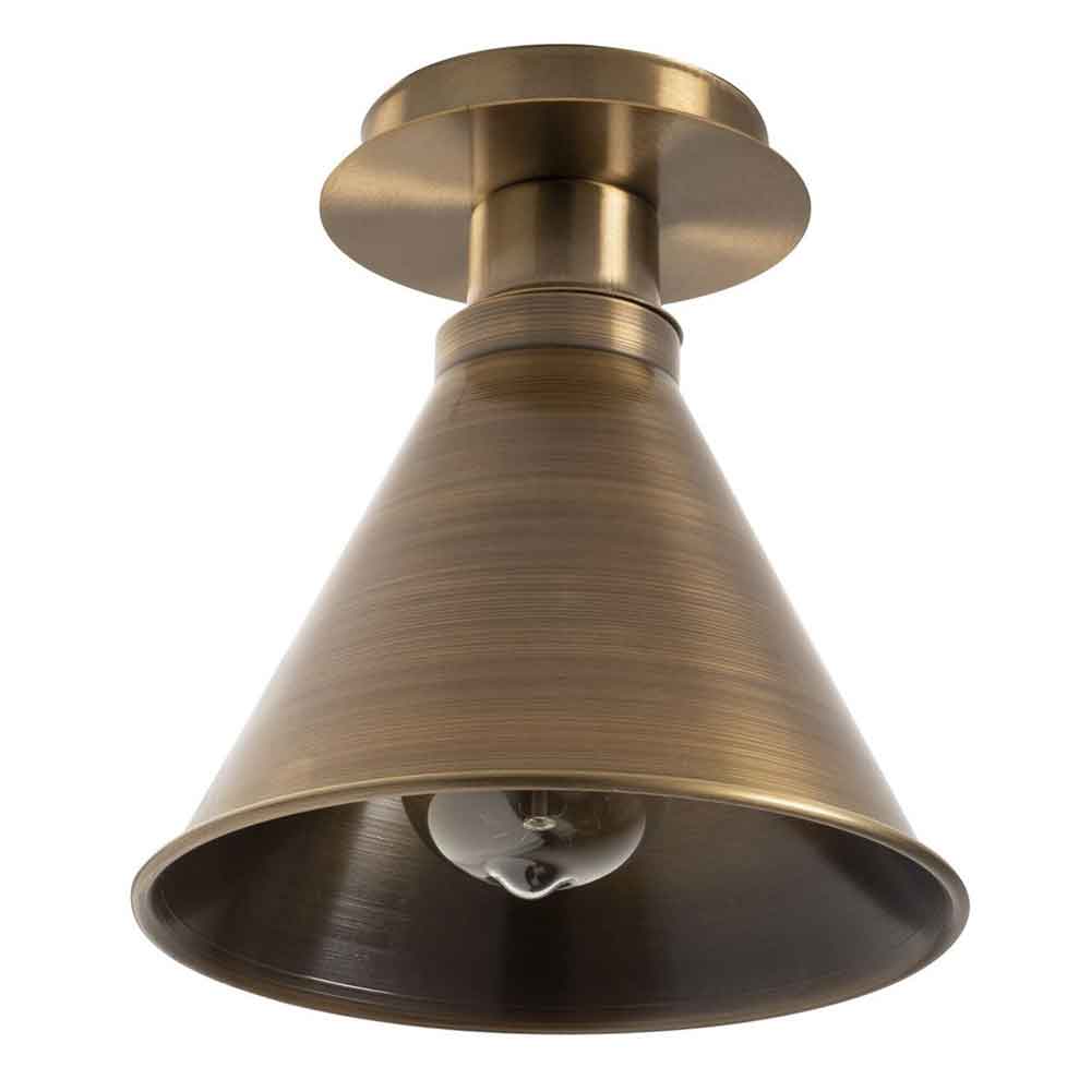 Berceste Metal Flush Ceiling Light in Copper