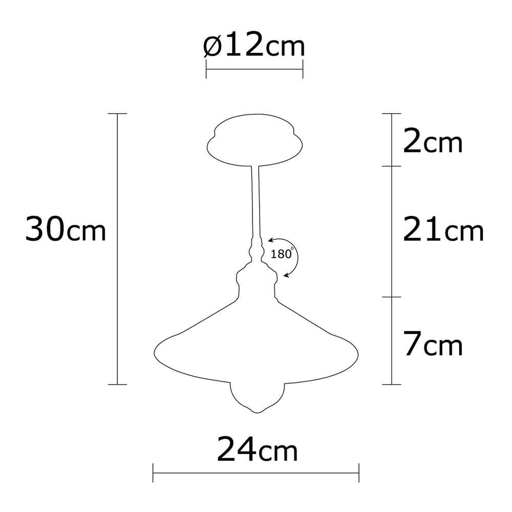 Berceste Metal Saucer Ceiling Pendant Light in Black