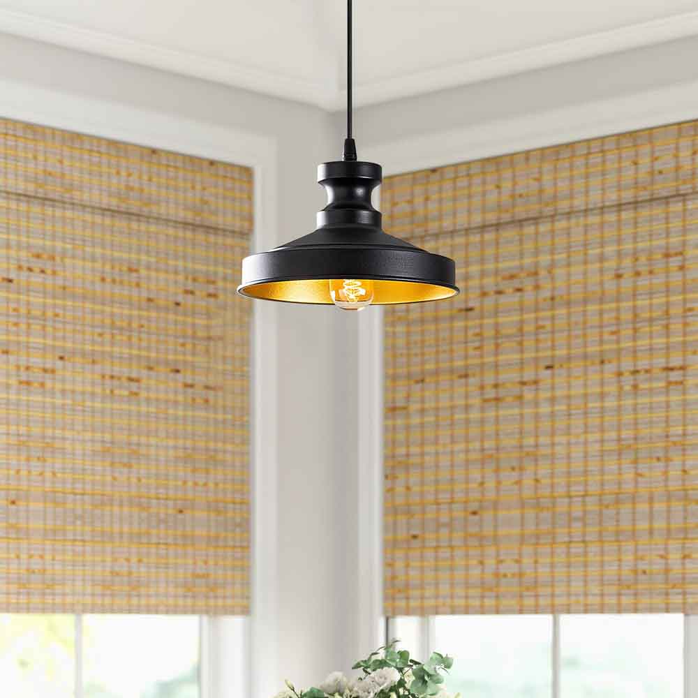 Berceste Metal Vintage Ceiling Pendant Light in Black