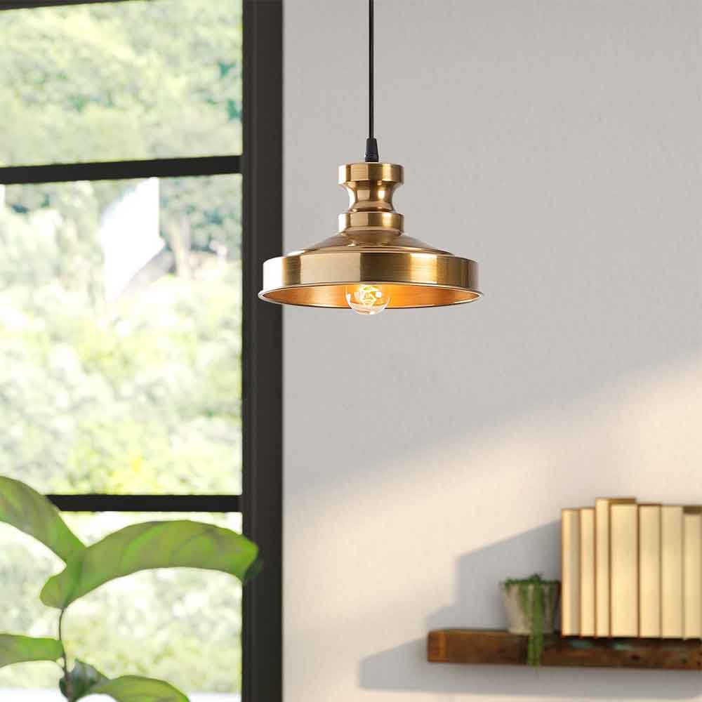 Berceste Metal Vintage Ceiling Pendant Light in Gold