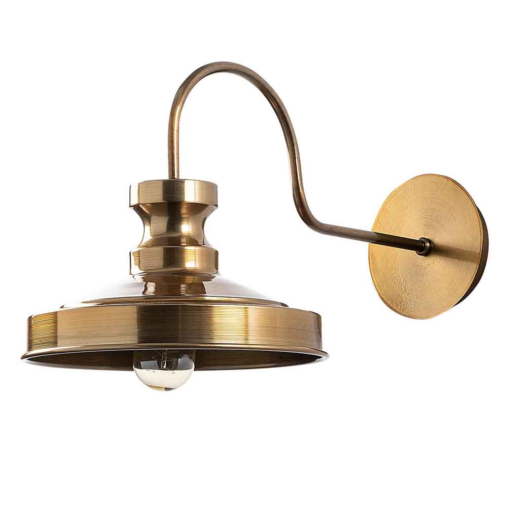 Berceste Metal Vintage Wall Lamp in Gold