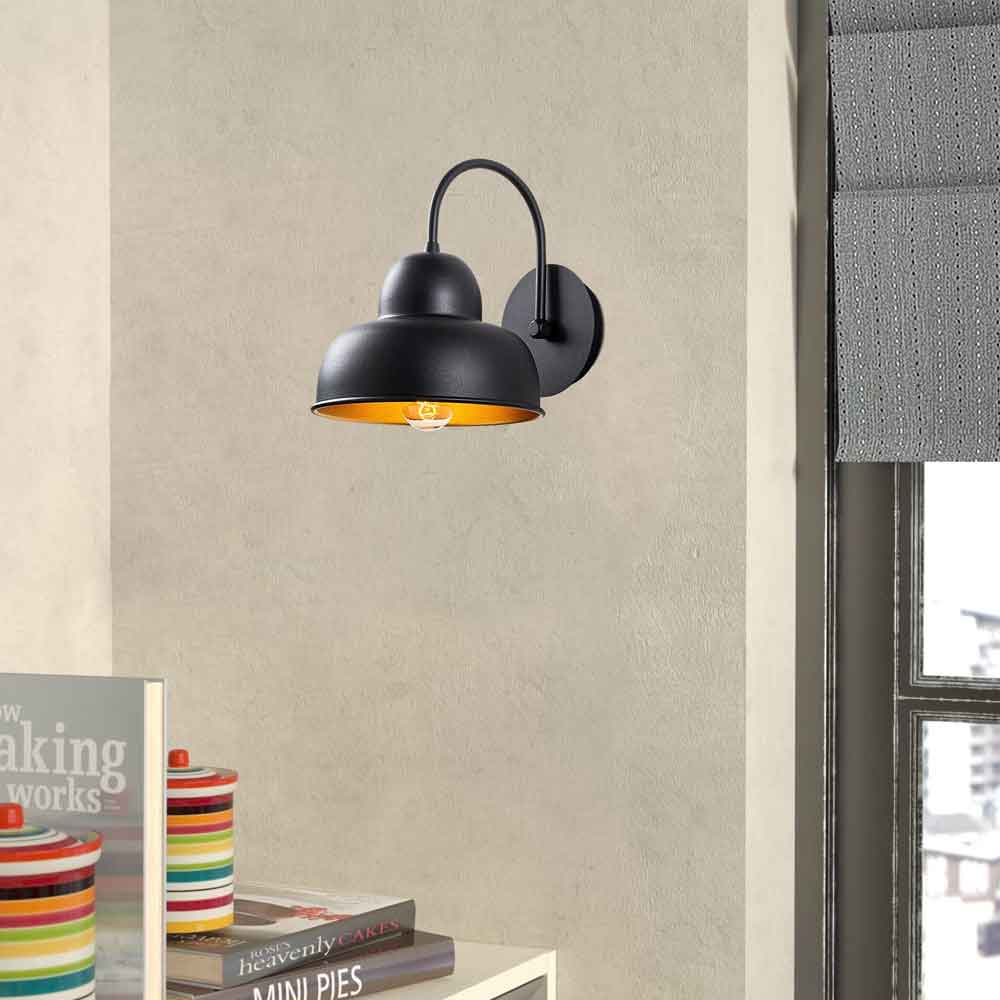 Berceste Metal Wall Light in Black