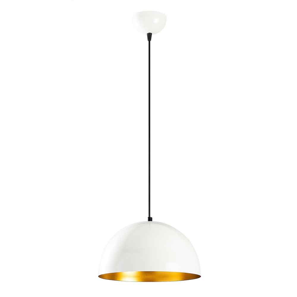 Berceste Small Bowl Metal Ceiling Pendant Light in White