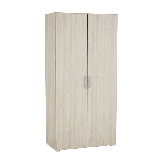 Berene Wooden Wardrobe In Shannon Oak With Two Doors