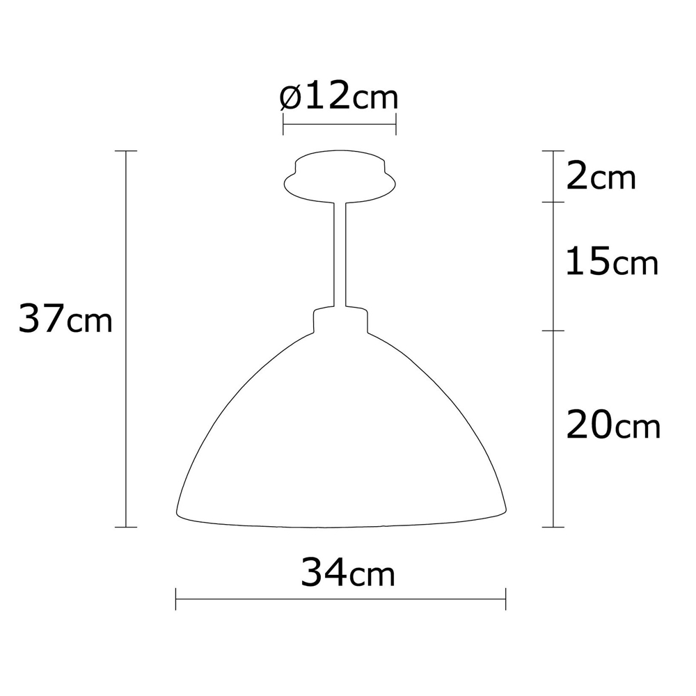Bergama Metal Ceiling Light in Copper