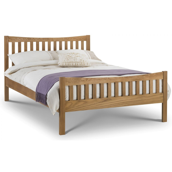 Product photograph of Barnett Wooden Double Bed In Solid Oak from Furniture in Fashion