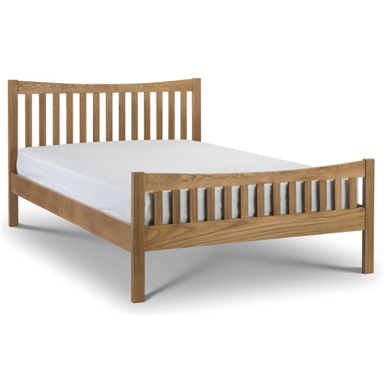 Barnett Wooden King Size Bed In Solid Oak