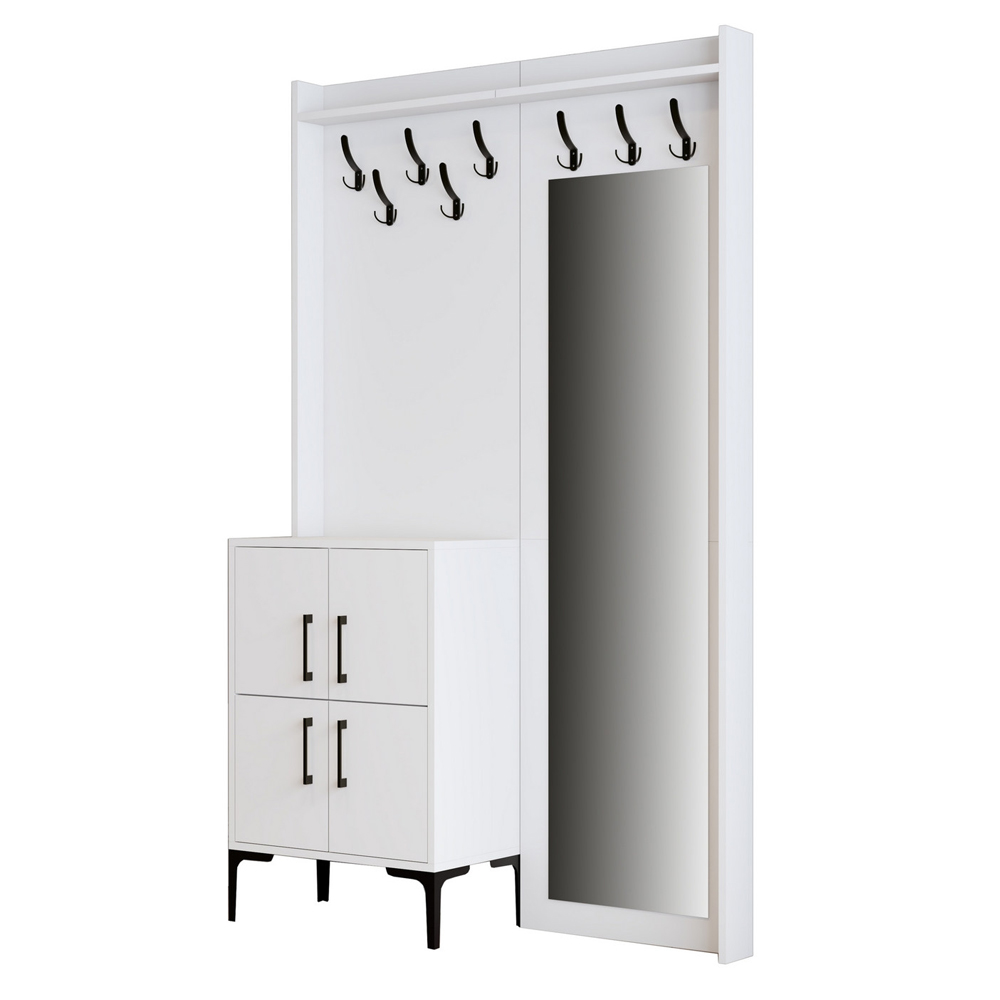 Bergen Wooden Hallway Furniture with 4 Doors in White