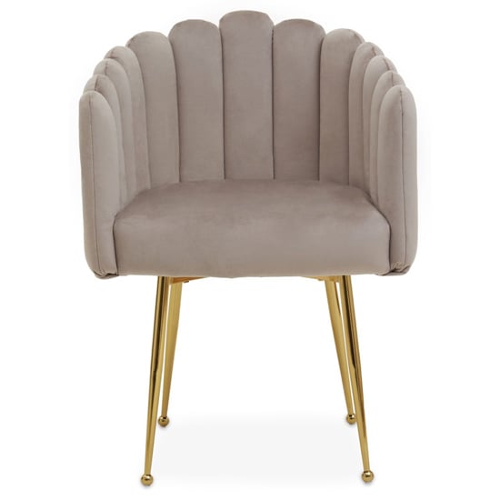Read more about Beria upholstered velvet dining chair in mink