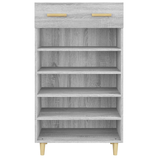 Beril Wooden Shoe Storage Cabinet With Drawer In Grey Sonoma Oak