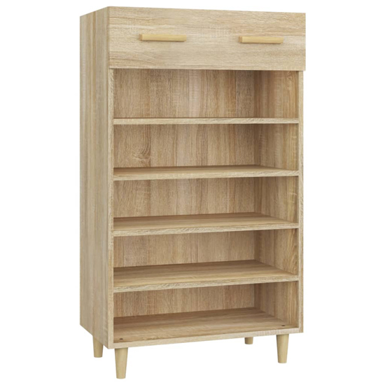 Beril Wooden Shoe Storage Cabinet With Drawer In Sonoma Oak