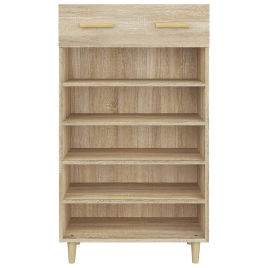 Beril Wooden Shoe Storage Cabinet With Drawer In Sonoma Oak