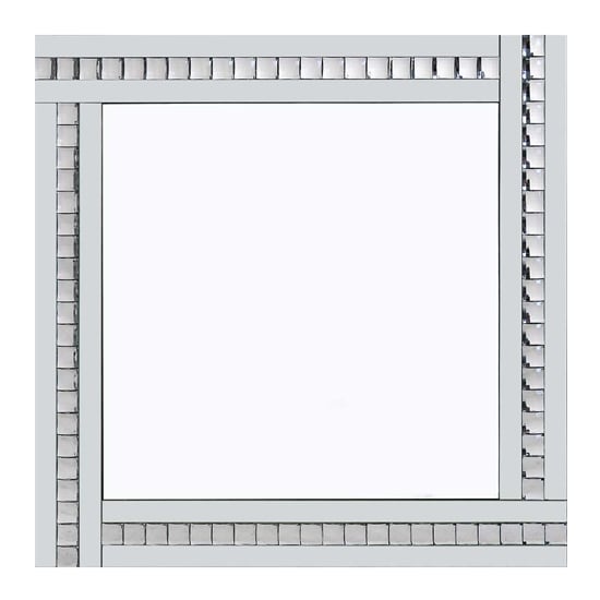 Photo of Berit classic triple bar wall mirror in crystal and silver