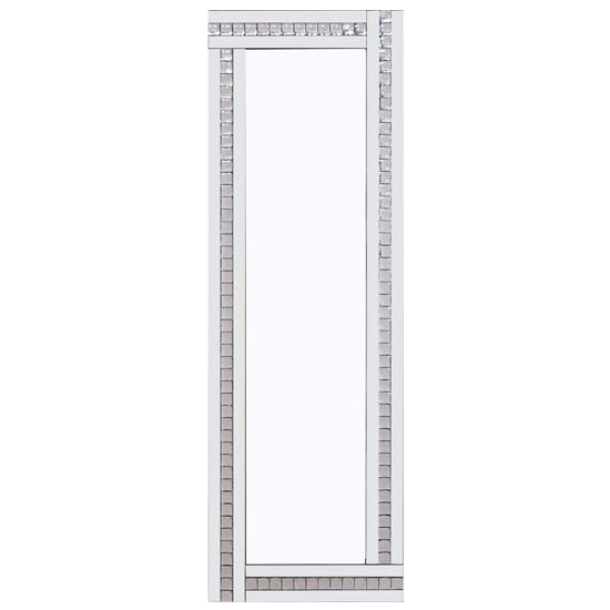 Berit Free Standing Cheval Mirror In Crystal And Silver