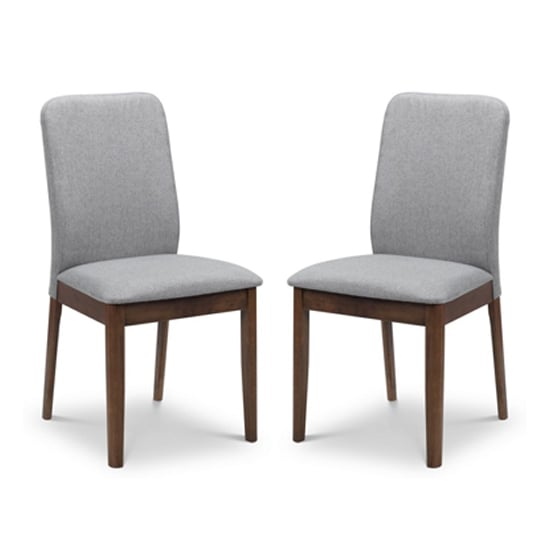 Bates Grey Dining Chair In Pair