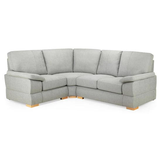 Read more about Berla fabric corner sofa left hand with wooden legs in silver