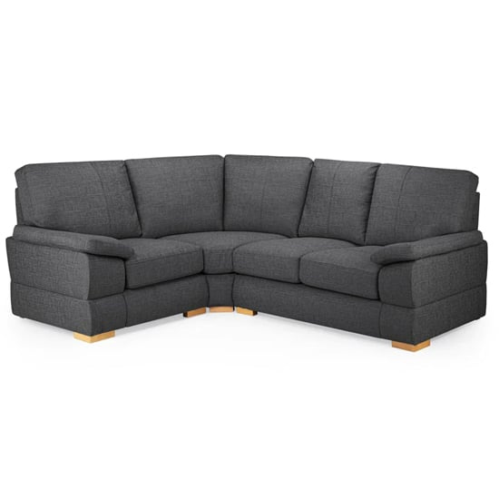 Read more about Berla fabric corner sofa left hand with wooden legs in slate