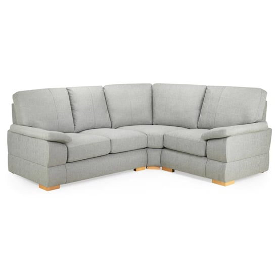 Read more about Berla fabric corner sofa right hand with wooden legs in silver