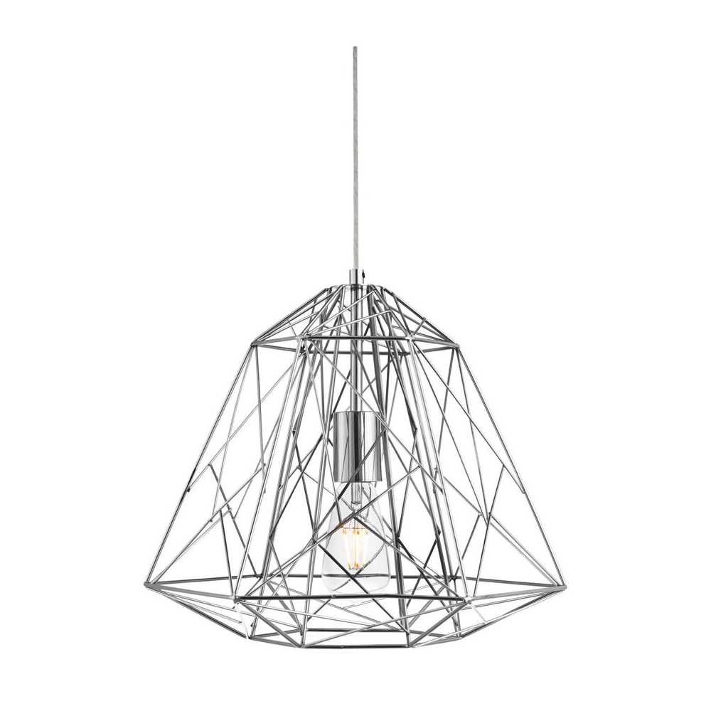 Read more about Bern geomectric cage ceiling pendant light in chrome