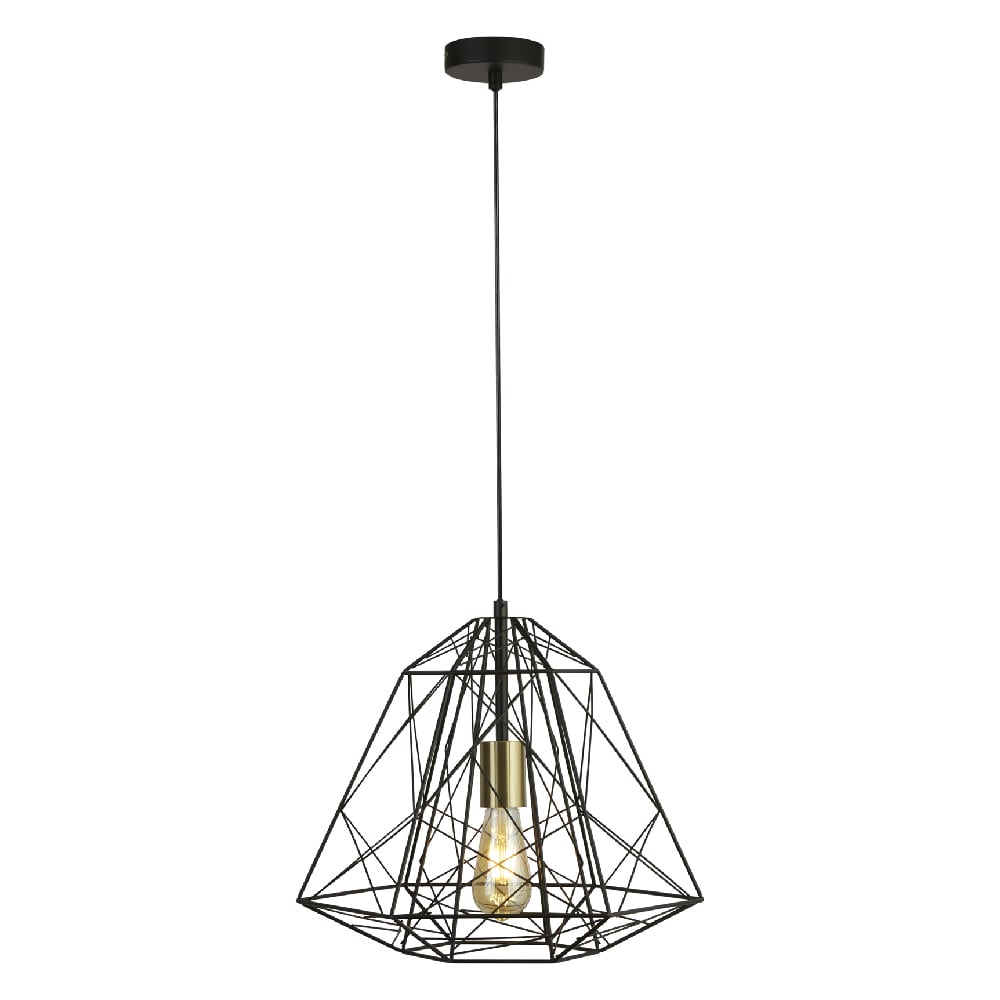 Read more about Bern geomectric cage ceiling pendant light in matt black