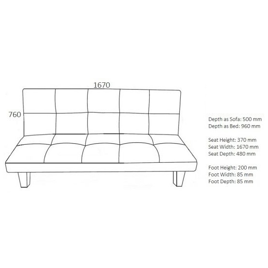 Bern Traditional Sofa Bed In Brown Faux Leather Bern Traditional Sofa Bed In Brown Faux Leather