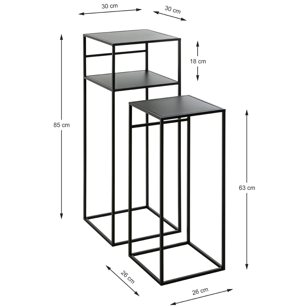 Bernalillo Metal Nest Of 2 Tables In Black