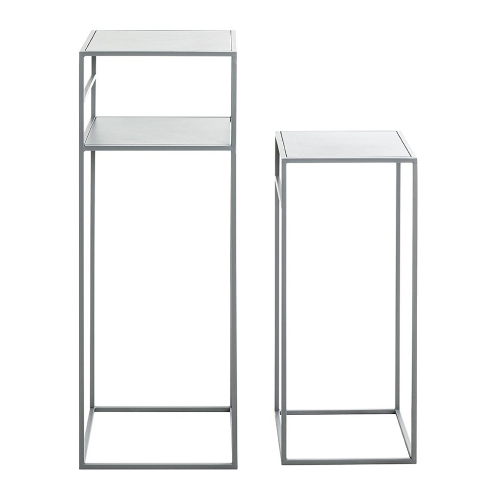 Bernalillo Metal Nest Of 2 Tables In Grey