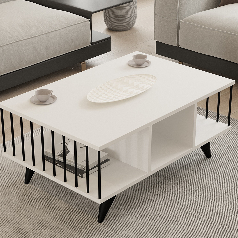 Bert Wooden Coffee Table in White